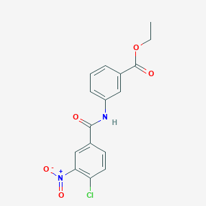 molecular formula C16H13ClN2O5 B11018728 Ethyl 3-[(4-chloro-3-nitrobenzoyl)amino]benzoate 