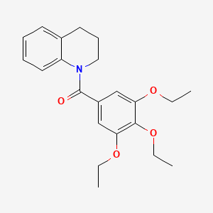 molecular formula C22H27NO4 B11018737 3,4-dihydroquinolin-1(2H)-yl(3,4,5-triethoxyphenyl)methanone 