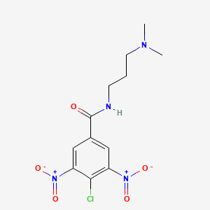 molecular formula C12H15ClN4O5 B11018753 4-chloro-N-[3-(dimethylamino)propyl]-3,5-dinitrobenzamide 