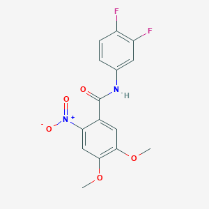 N-(3,4-difluorophenyl)-4,5-dimethoxy-2-nitrobenzamide