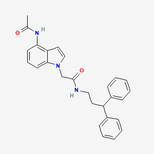 molecular formula C27H27N3O2 B11018770 2-[4-(acetylamino)-1H-indol-1-yl]-N-(3,3-diphenylpropyl)acetamide 