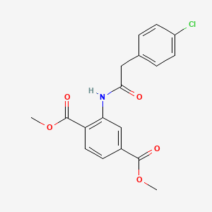 Dimethyl 2-{[(4-chlorophenyl)acetyl]amino}benzene-1,4-dicarboxylate