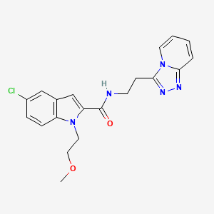 molecular formula C20H20ClN5O2 B11018778 5-chloro-1-(2-methoxyethyl)-N-[2-([1,2,4]triazolo[4,3-a]pyridin-3-yl)ethyl]-1H-indole-2-carboxamide 