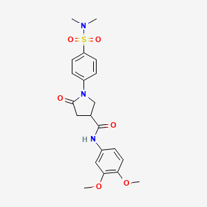 N-(3,4-dimethoxyphenyl)-1-[4-(dimethylsulfamoyl)phenyl]-5-oxopyrrolidine-3-carboxamide