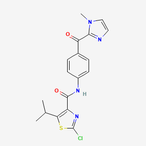 2-chloro-N-{4-[(1-methyl-1H-imidazol-2-yl)carbonyl]phenyl}-5-(propan-2-yl)-1,3-thiazole-4-carboxamide