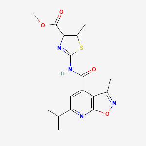 Methyl 5-methyl-2-({[3-methyl-6-(propan-2-yl)[1,2]oxazolo[5,4-b]pyridin-4-yl]carbonyl}amino)-1,3-thiazole-4-carboxylate