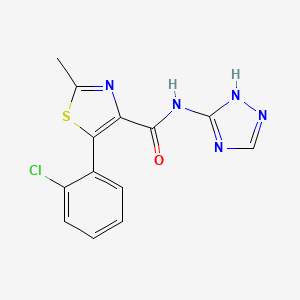 5-(2-chlorophenyl)-2-methyl-N-(4H-1,2,4-triazol-3-yl)-1,3-thiazole-4-carboxamide