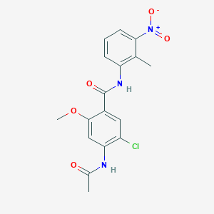 4-(acetylamino)-5-chloro-2-methoxy-N-(2-methyl-3-nitrophenyl)benzamide