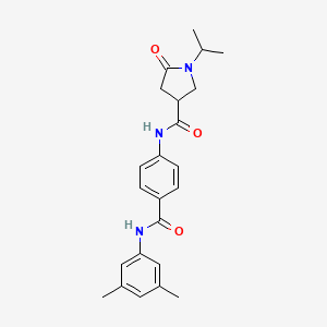 N-{4-[(3,5-dimethylphenyl)carbamoyl]phenyl}-5-oxo-1-(propan-2-yl)pyrrolidine-3-carboxamide