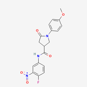 N-(4-fluoro-3-nitrophenyl)-1-(4-methoxyphenyl)-5-oxopyrrolidine-3-carboxamide