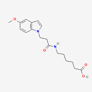 6-{[3-(5-methoxy-1H-indol-1-yl)propanoyl]amino}hexanoic acid