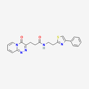 3-(4-oxo-4H-pyrido[2,1-c][1,2,4]triazin-3-yl)-N-[2-(4-phenyl-1,3-thiazol-2-yl)ethyl]propanamide