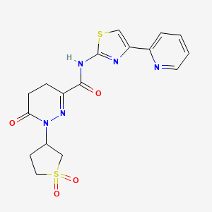 1-(1,1-dioxo-1lambda6-thiolan-3-yl)-6-oxo-N-[4-(pyridin-2-yl)-1,3-thiazol-2-yl]-1,4,5,6-tetrahydropyridazine-3-carboxamide