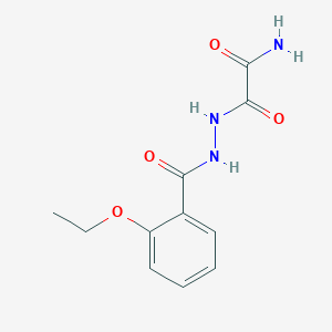 molecular formula C11H13N3O4 B11018885 2-{2-[(2-Ethoxyphenyl)carbonyl]hydrazinyl}-2-oxoacetamide 