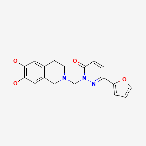 2-[(6,7-dimethoxy-3,4-dihydroisoquinolin-2(1H)-yl)methyl]-6-(furan-2-yl)pyridazin-3(2H)-one