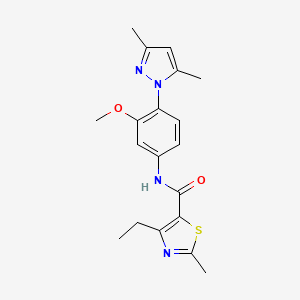 N-[4-(3,5-dimethyl-1H-pyrazol-1-yl)-3-methoxyphenyl]-4-ethyl-2-methyl-1,3-thiazole-5-carboxamide