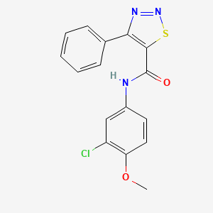 molecular formula C16H12ClN3O2S B11018936 N-(3-chloro-4-methoxyphenyl)-4-phenyl-1,2,3-thiadiazole-5-carboxamide 