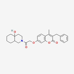 molecular formula C28H31NO5 B11018944 3-benzyl-7-[2-(4a-hydroxyoctahydroisoquinolin-2(1H)-yl)-2-oxoethoxy]-4-methyl-2H-chromen-2-one 