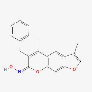 molecular formula C20H17NO3 B11018950 (7E)-6-benzyl-N-hydroxy-3,5-dimethyl-7H-furo[3,2-g]chromen-7-imine 