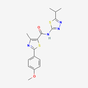 2-(4-methoxyphenyl)-4-methyl-N-[(2E)-5-(propan-2-yl)-1,3,4-thiadiazol-2(3H)-ylidene]-1,3-thiazole-5-carboxamide