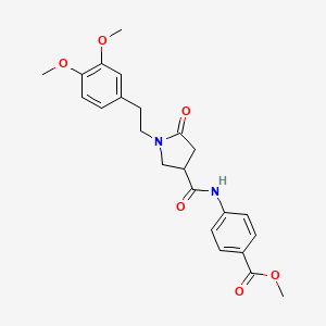 Methyl 4-[({1-[2-(3,4-dimethoxyphenyl)ethyl]-5-oxopyrrolidin-3-yl}carbonyl)amino]benzoate