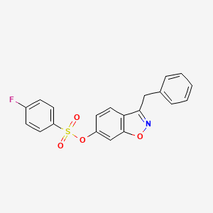 molecular formula C20H14FNO4S B11018966 3-Benzyl-1,2-benzoxazol-6-yl 4-fluorobenzenesulfonate 