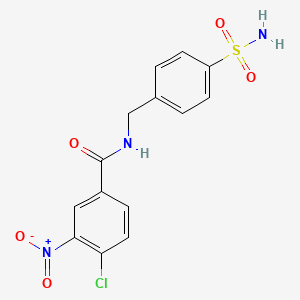 4-chloro-3-nitro-N-(4-sulfamoylbenzyl)benzamide