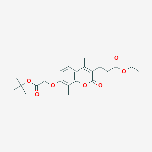 molecular formula C22H28O7 B11018981 ethyl 3-[7-(2-tert-butoxy-2-oxoethoxy)-4,8-dimethyl-2-oxo-2H-chromen-3-yl]propanoate 