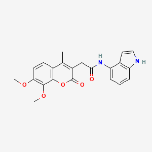 2-(7,8-dimethoxy-4-methyl-2-oxo-2H-chromen-3-yl)-N-(1H-indol-4-yl)acetamide