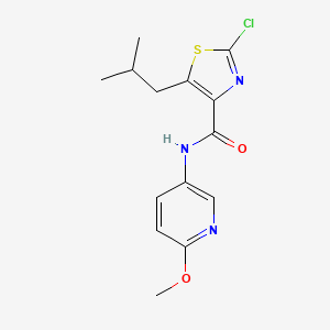 molecular formula C14H16ClN3O2S B11018990 2-chloro-N-(6-methoxypyridin-3-yl)-5-(2-methylpropyl)-1,3-thiazole-4-carboxamide 