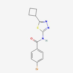 molecular formula C13H12BrN3OS B11019001 4-bromo-N-(5-cyclobutyl-1,3,4-thiadiazol-2-yl)benzamide 