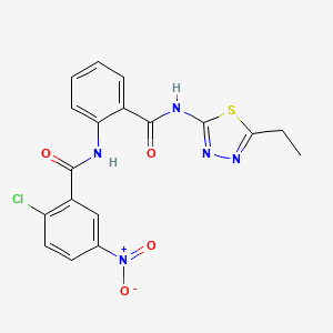 2-chloro-N-{2-[(5-ethyl-1,3,4-thiadiazol-2-yl)carbamoyl]phenyl}-5-nitrobenzamide