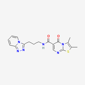 2,3-dimethyl-5-oxo-N-[3-([1,2,4]triazolo[4,3-a]pyridin-3-yl)propyl]-5H-[1,3]thiazolo[3,2-a]pyrimidine-6-carboxamide