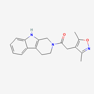 molecular formula C18H19N3O2 B11019052 2-(3,5-dimethyl-1,2-oxazol-4-yl)-1-(1,3,4,9-tetrahydro-2H-beta-carbolin-2-yl)ethanone 