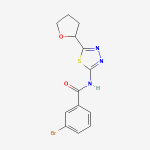 3-bromo-N-[(2E)-5-(tetrahydrofuran-2-yl)-1,3,4-thiadiazol-2(3H)-ylidene]benzamide