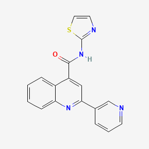 2-(pyridin-3-yl)-N-(1,3-thiazol-2-yl)quinoline-4-carboxamide