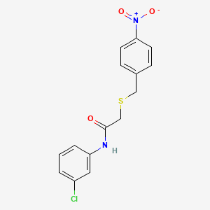 N-(3-chlorophenyl)-2-[(4-nitrobenzyl)sulfanyl]acetamide