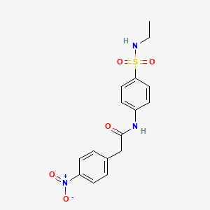 N-{4-[(ethylamino)sulfonyl]phenyl}-2-(4-nitrophenyl)acetamide