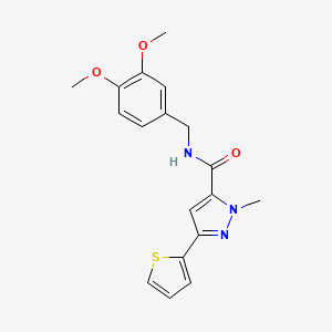 N-(3,4-dimethoxybenzyl)-1-methyl-3-(2-thienyl)-1H-pyrazole-5-carboxamide