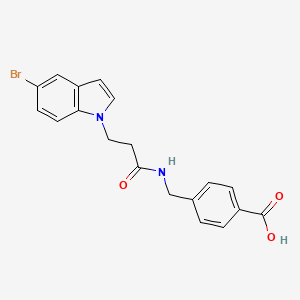 4-({[3-(5-bromo-1H-indol-1-yl)propanoyl]amino}methyl)benzoic acid