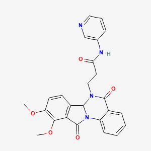 3-(9,10-dimethoxy-5,11-dioxo-6a,11-dihydroisoindolo[2,1-a]quinazolin-6(5H)-yl)-N-(pyridin-3-yl)propanamide