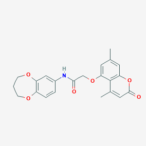 N-(3,4-dihydro-2H-1,5-benzodioxepin-7-yl)-2-[(4,7-dimethyl-2-oxo-2H-chromen-5-yl)oxy]acetamide