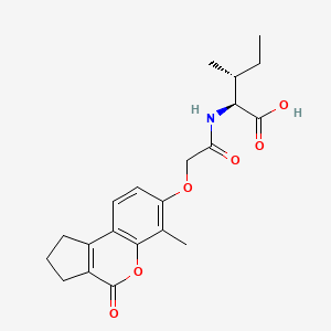 molecular formula C21H25NO6 B11019115 N-{[(6-methyl-4-oxo-1,2,3,4-tetrahydrocyclopenta[c]chromen-7-yl)oxy]acetyl}-L-isoleucine 