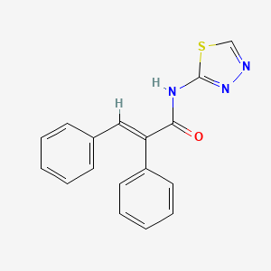 (2E)-2,3-diphenyl-N-(1,3,4-thiadiazol-2-yl)prop-2-enamide