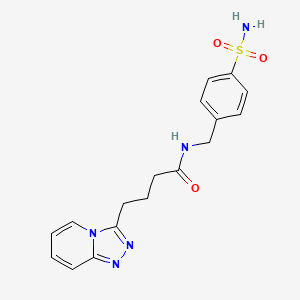 molecular formula C17H19N5O3S B11019127 N-(4-sulfamoylbenzyl)-4-([1,2,4]triazolo[4,3-a]pyridin-3-yl)butanamide 