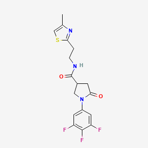 N-[2-(4-methyl-1,3-thiazol-2-yl)ethyl]-5-oxo-1-(3,4,5-trifluorophenyl)pyrrolidine-3-carboxamide