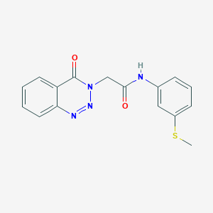 N-[3-(methylsulfanyl)phenyl]-2-(4-oxo-1,2,3-benzotriazin-3(4H)-yl)acetamide