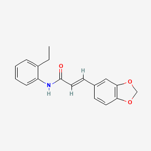 (2E)-3-(1,3-benzodioxol-5-yl)-N-(2-ethylphenyl)prop-2-enamide