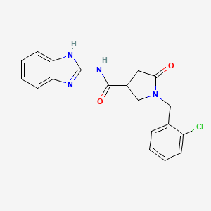 1-(2-chlorobenzyl)-N-(1,3-dihydro-2H-benzimidazol-2-ylidene)-5-oxopyrrolidine-3-carboxamide