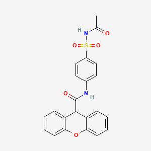 molecular formula C22H18N2O5S B11019169 N-[4-(acetylsulfamoyl)phenyl]-9H-xanthene-9-carboxamide 